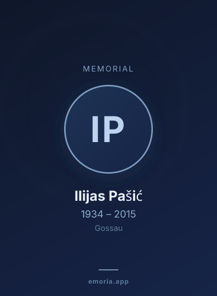 Memorial portrait of Ilijas Pašić
