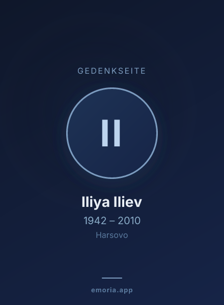 Gedenkportrait von Iliya Iliev
