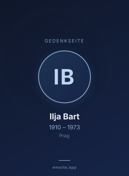 Gedenkportrait von Ilja Bart