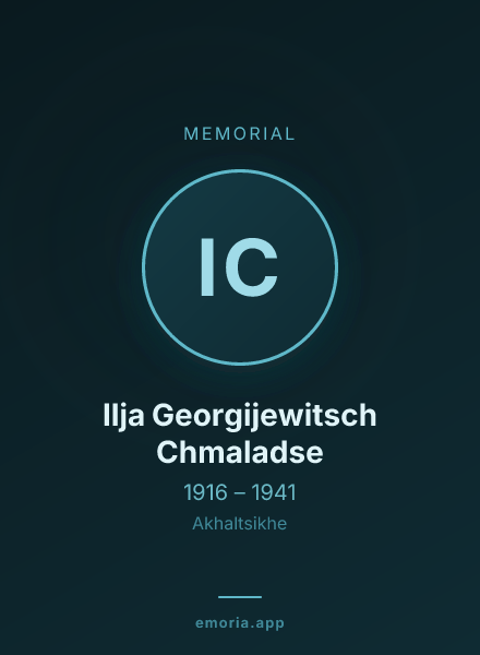 Memorial portrait of Ilja Georgijewitsch Chmaladse