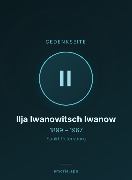 Gedenkportrait von Ilja Iwanowitsch Iwanow