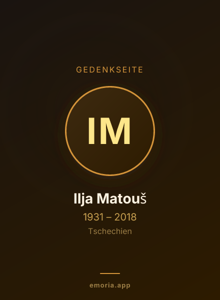 Gedenkportrait von Ilja Matouš