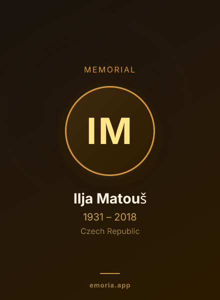 Memorial portrait of Ilja Matouš
