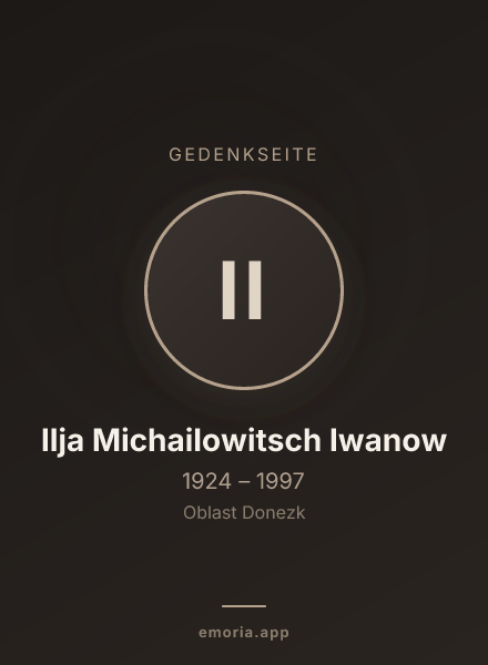 Gedenkportrait von Ilja Michailowitsch Iwanow