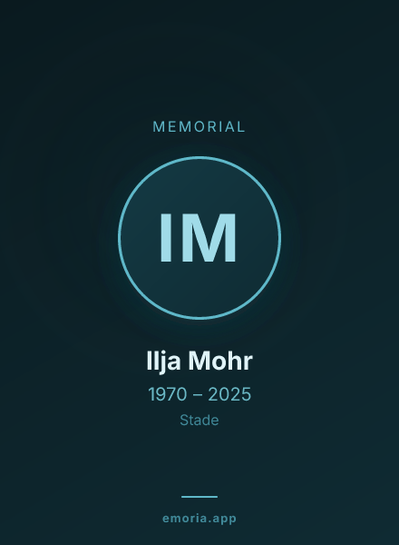 Memorial portrait of Ilja Mohr