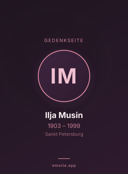 Gedenkportrait von Ilja Musin