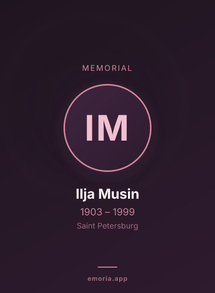 Memorial portrait of Ilja Musin