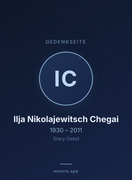 Gedenkportrait von Ilja Nikolajewitsch Chegai