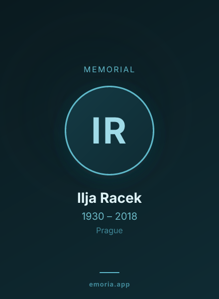 Memorial portrait of Ilja Racek