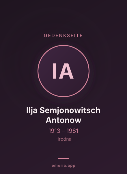 Gedenkportrait von Ilja Semjonowitsch Antonow