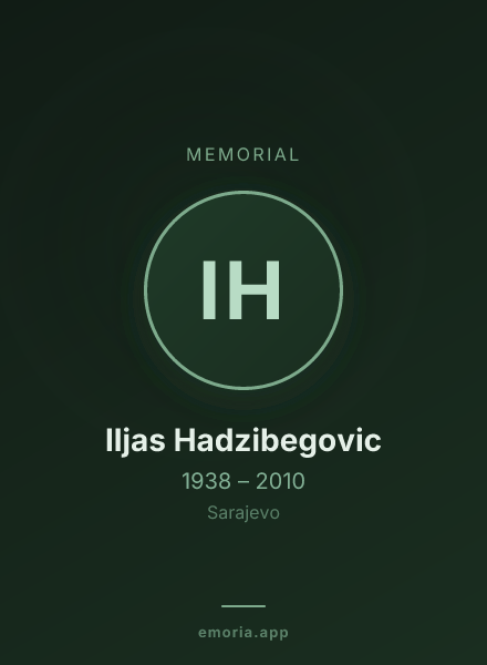 Memorial portrait of Iljas Hadzibegovic
