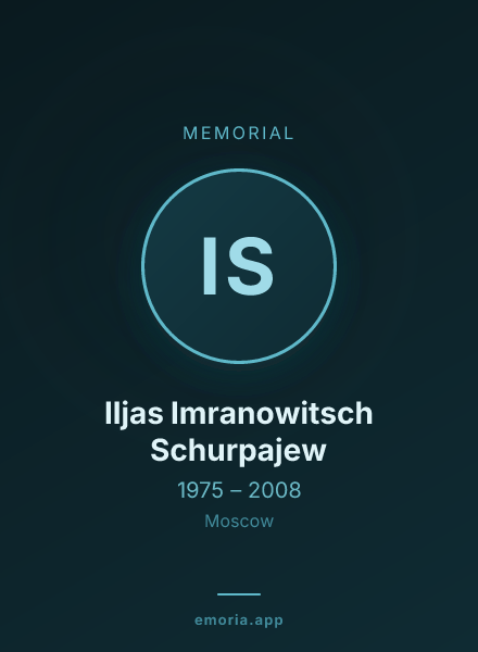 Memorial portrait of Iljas Imranowitsch Schurpajew