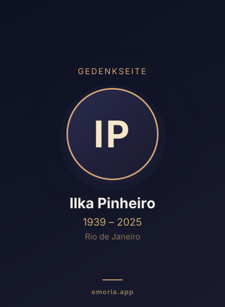 Gedenkportrait von Ilka Pinheiro