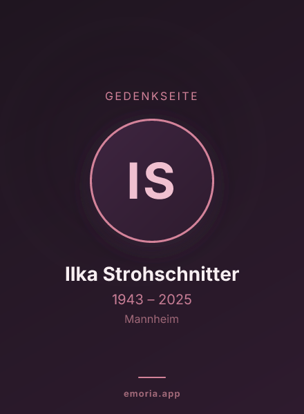 Gedenkportrait von Ilka Strohschnitter