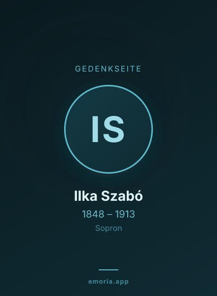 Gedenkportrait von Ilka Szabó