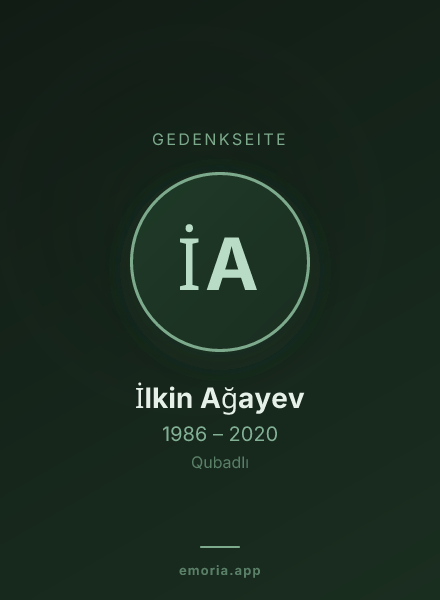 Gedenkportrait von İlkin Ağayev