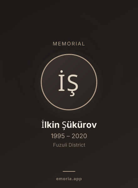 Memorial portrait of İlkin Şükürov