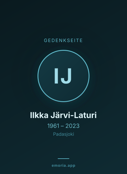 Gedenkportrait von Ilkka Järvi-Laturi