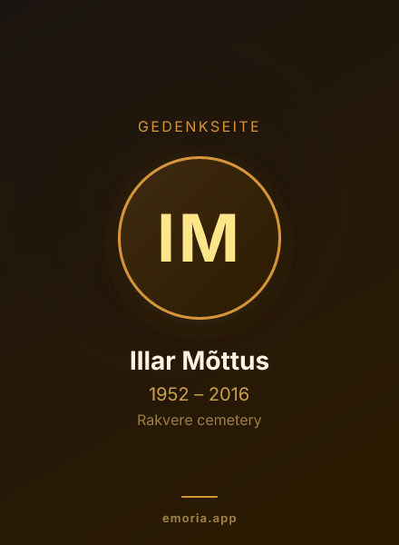 Gedenkportrait von Illar Mõttus