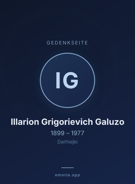 Gedenkportrait von Illarion Grigorievich Galuzo