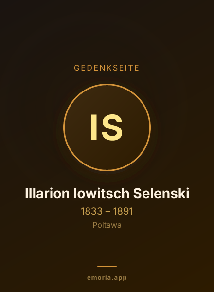 Gedenkportrait von Illarion Iowitsch Selenski