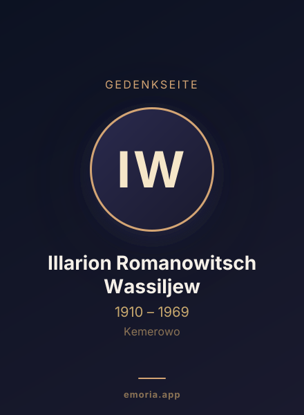 Gedenkportrait von Illarion Romanowitsch Wassiljew