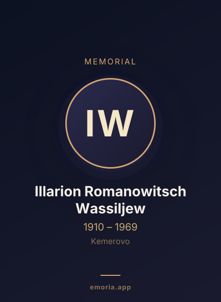 Memorial portrait of Illarion Romanowitsch Wassiljew