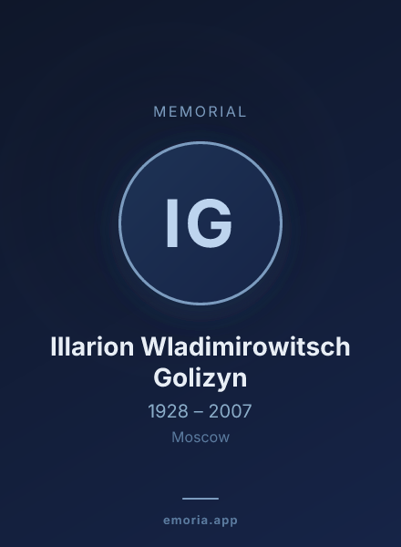 Memorial portrait of Illarion Wladimirowitsch Golizyn