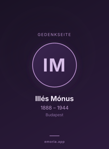 Gedenkportrait von Illés Mónus