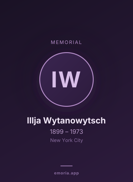 Memorial portrait of Illja Wytanowytsch