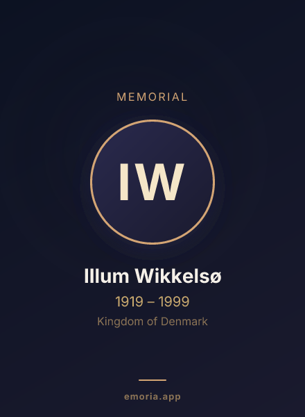 Memorial portrait of Illum Wikkelsø