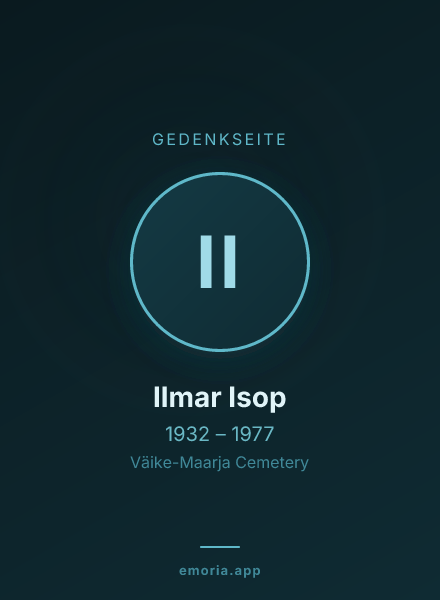 Gedenkportrait von Ilmar Isop