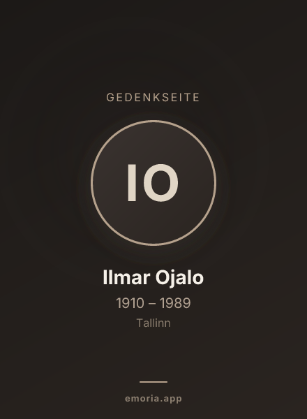 Gedenkportrait von Ilmar Ojalo