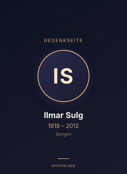 Gedenkportrait von Ilmar Sulg