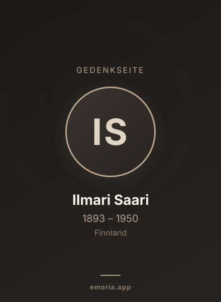 Gedenkportrait von Ilmari Saari