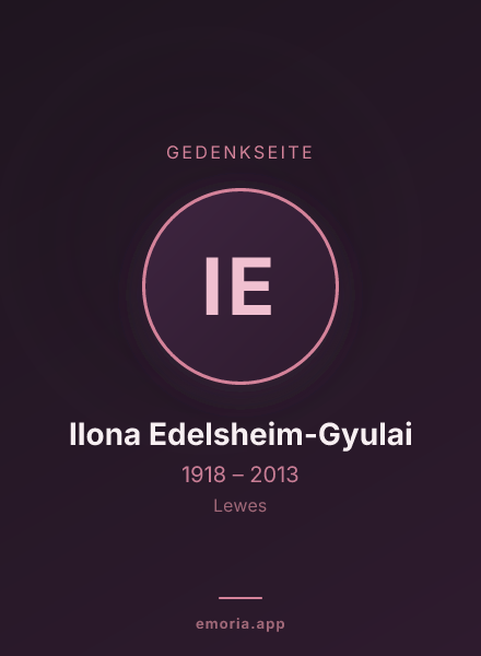 Gedenkportrait von Ilona Edelsheim-Gyulai