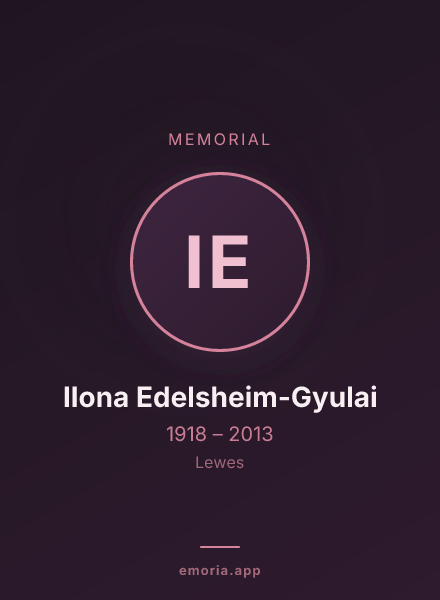 Memorial portrait of Ilona Edelsheim-Gyulai