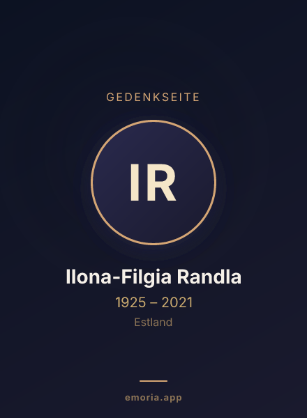 Gedenkportrait von Ilona-Filgia Randla