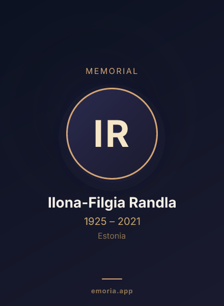 Memorial portrait of Ilona-Filgia Randla