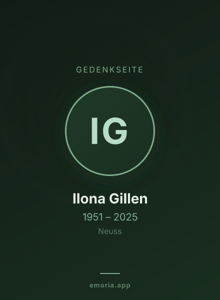 Gedenkportrait von Ilona Gillen