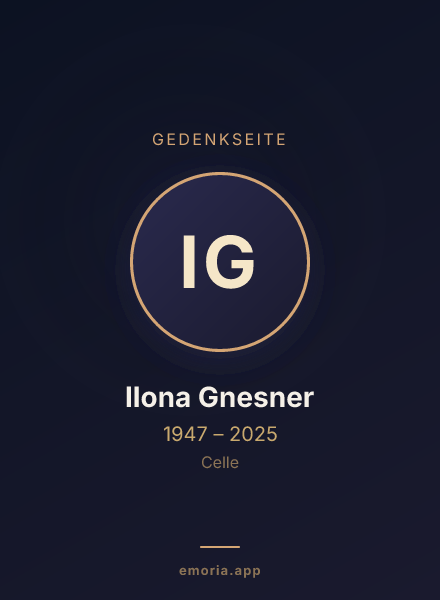Gedenkportrait von Ilona Gnesner