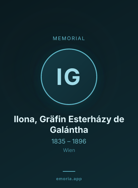 Memorial portrait of Ilona, Gräfin Esterházy de Galántha