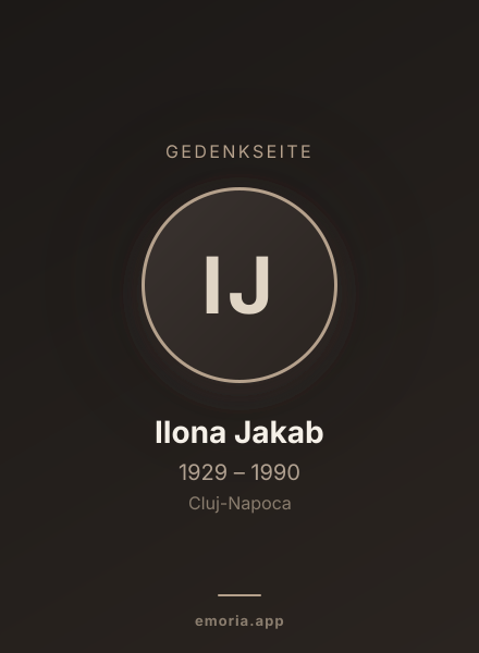 Gedenkportrait von Ilona Jakab