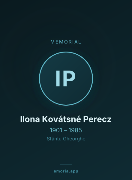 Memorial portrait of Ilona Kovátsné Perecz