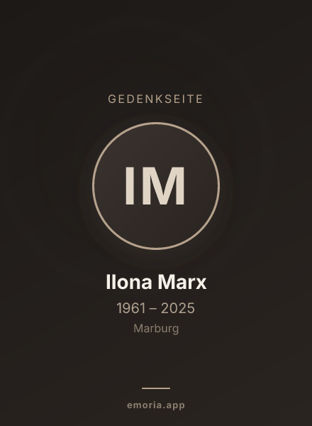 Gedenkportrait von Ilona Marx