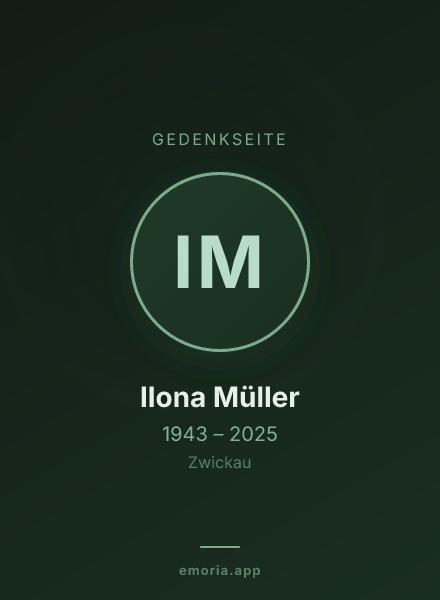 Gedenkportrait von Ilona Müller