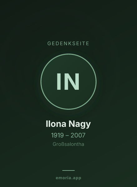 Gedenkportrait von Ilona Nagy