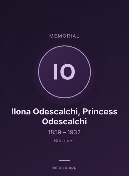 Memorial portrait of Ilona Odescalchi, Princess Odescalchi