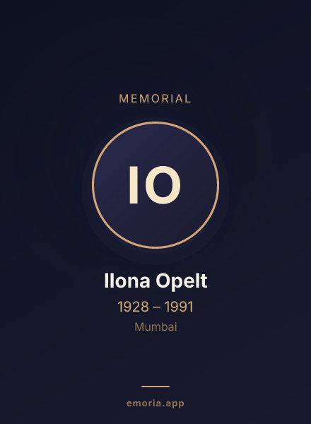 Memorial portrait of Ilona Opelt