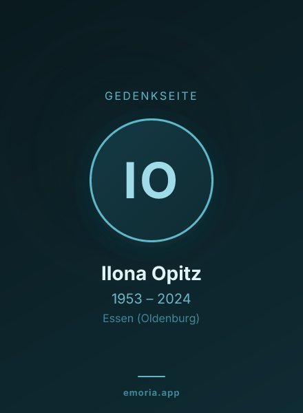 Gedenkportrait von Ilona Opitz